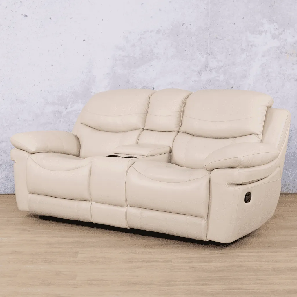 Geneva 2 Seater Home Theatre Leather Recliner