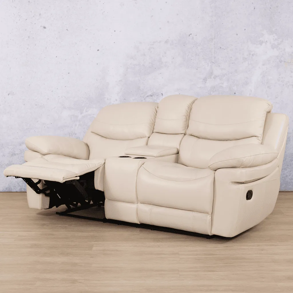 Geneva 2 Seater Home Theatre Leather Recliner