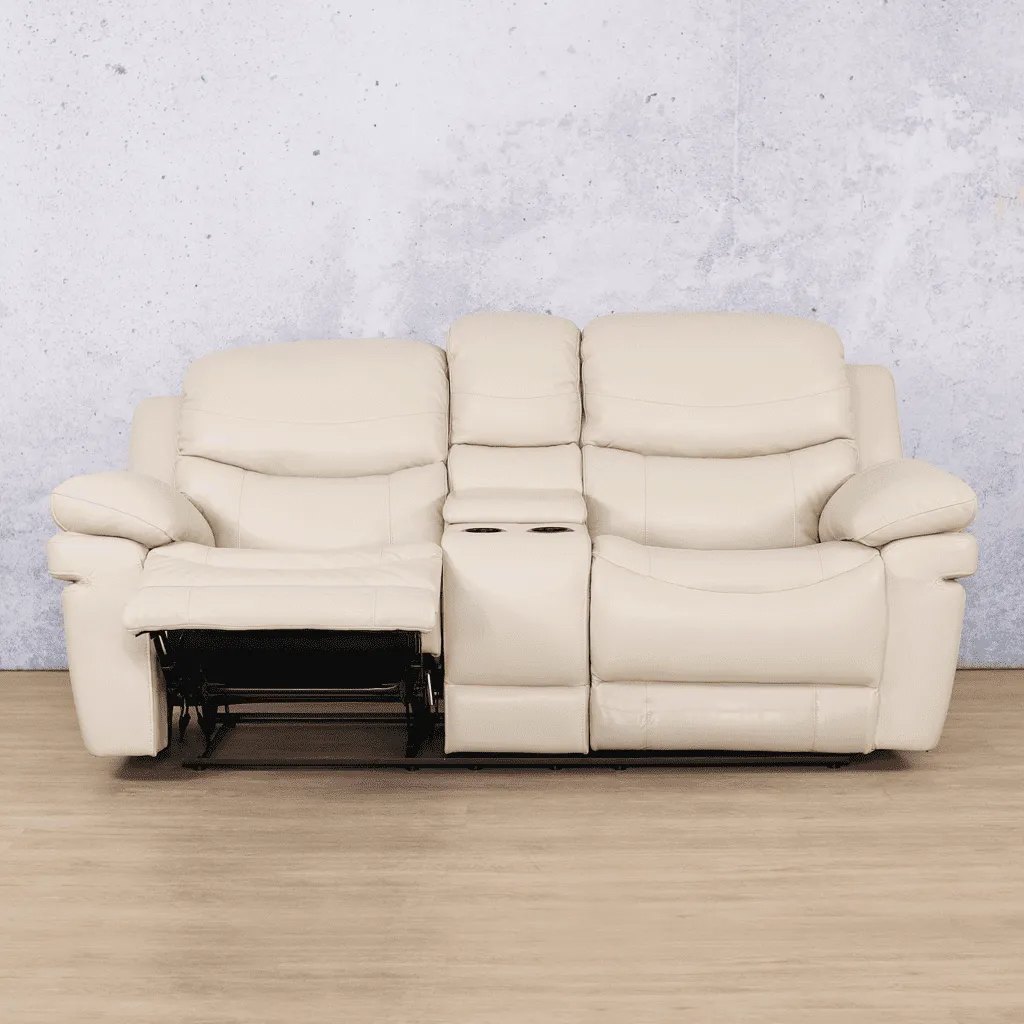 Geneva 2 Seater Home Theatre Leather Recliner