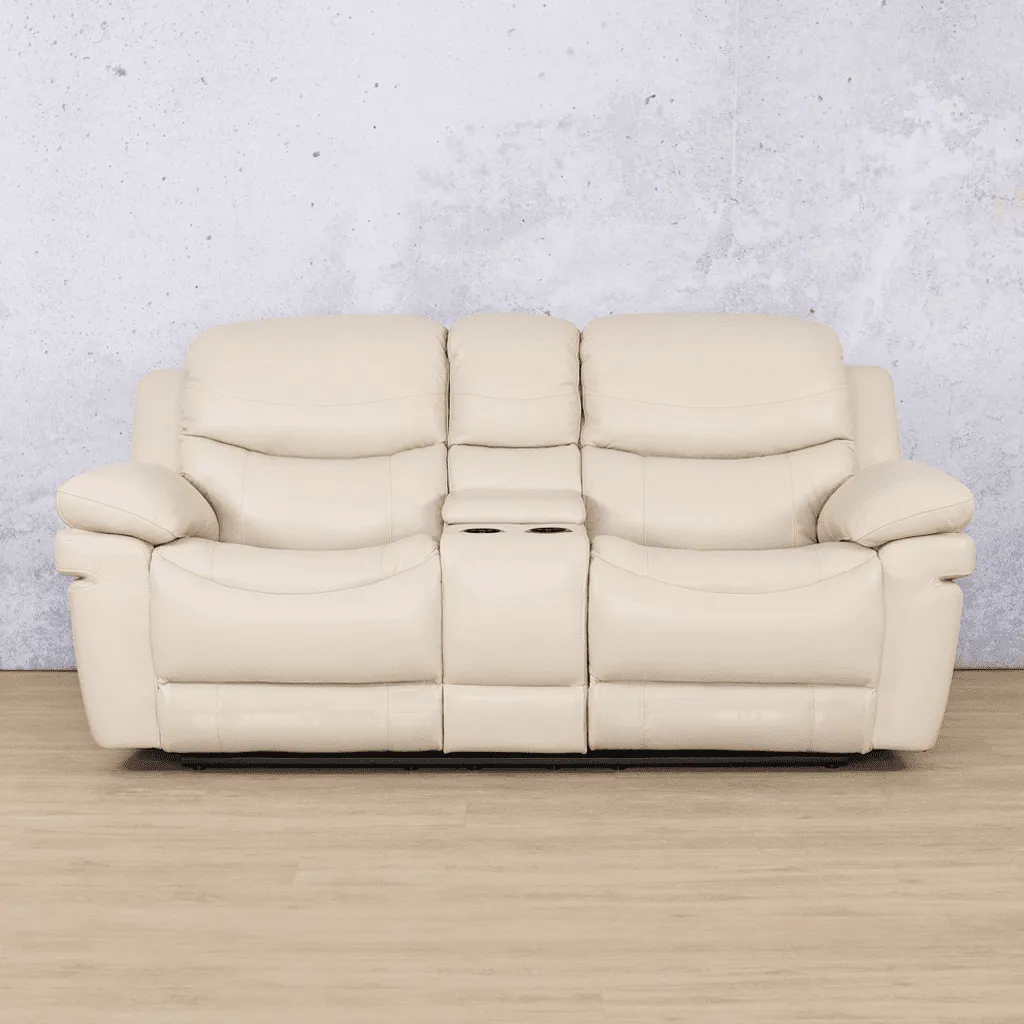 Geneva 2 Seater Home Theatre Leather Recliner