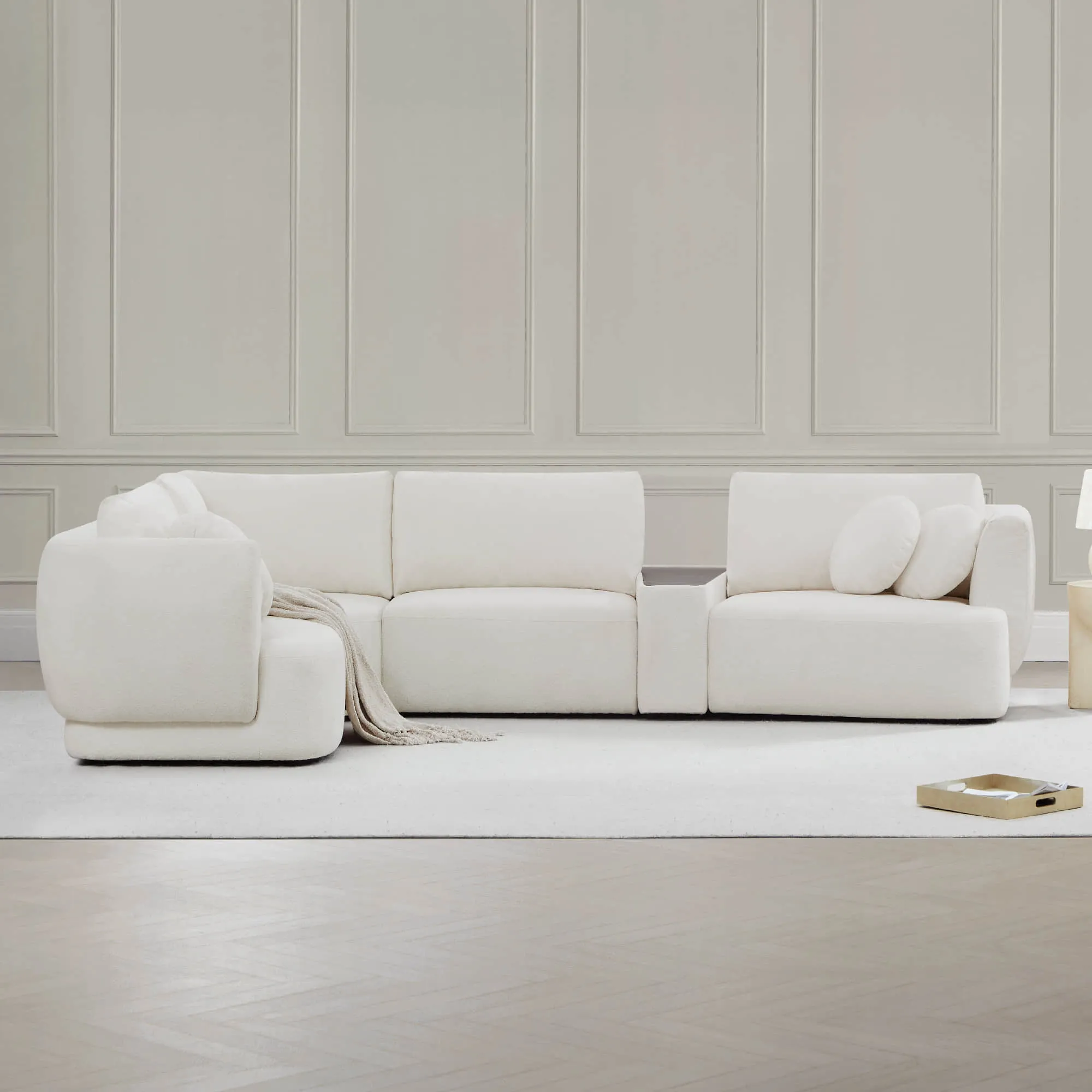 Grace 4-Seat Modular Curved Sofa