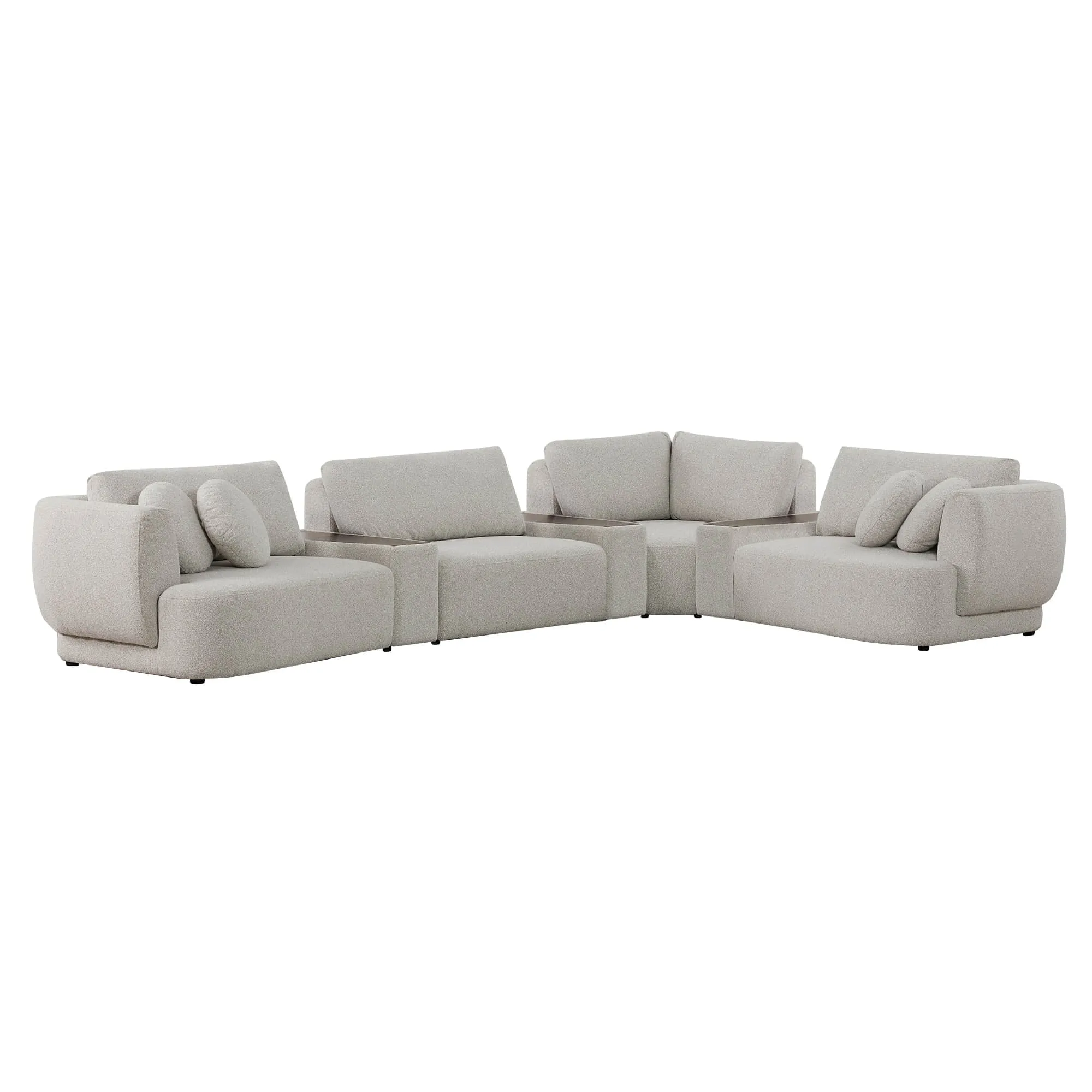 Grace 4-Seat Modular Curved Sofa