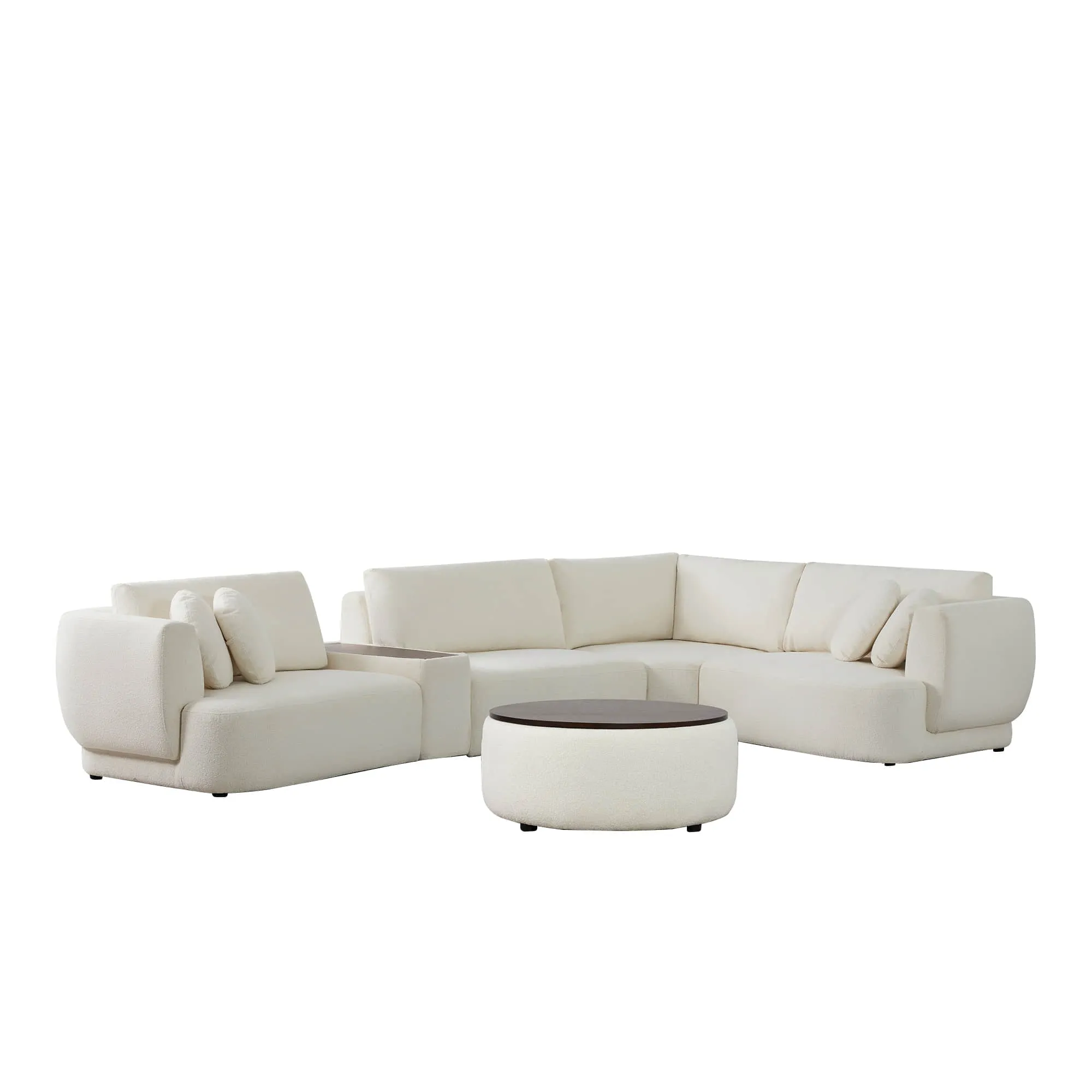 Grace 4-Seat Modular Curved Sofa