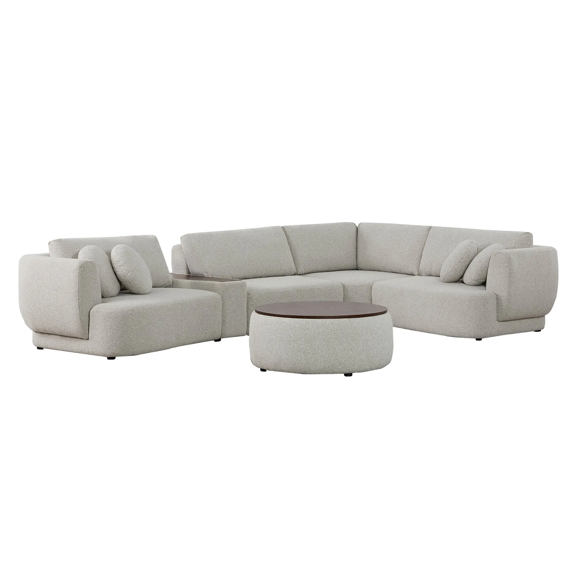 Grace 4-Seat Modular Curved Sofa