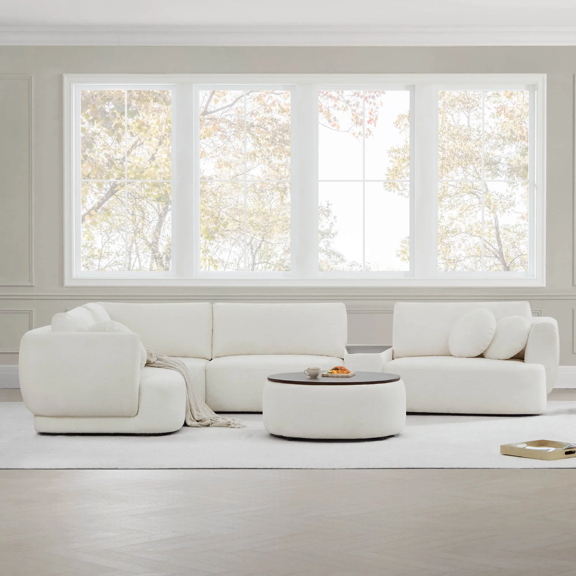 Grace 4-Seat Modular Curved Sofa