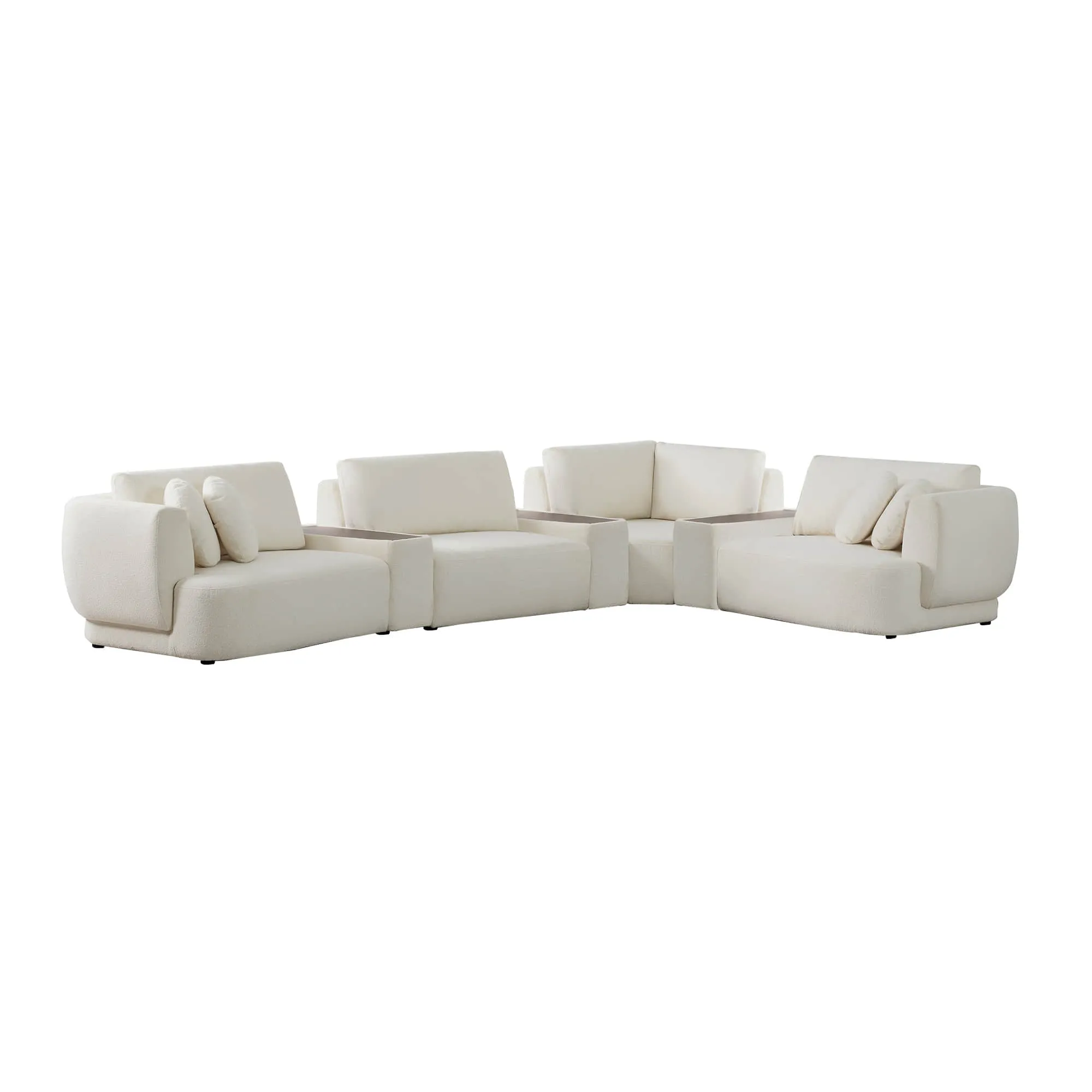 Grace 4-Seat Modular Curved Sofa