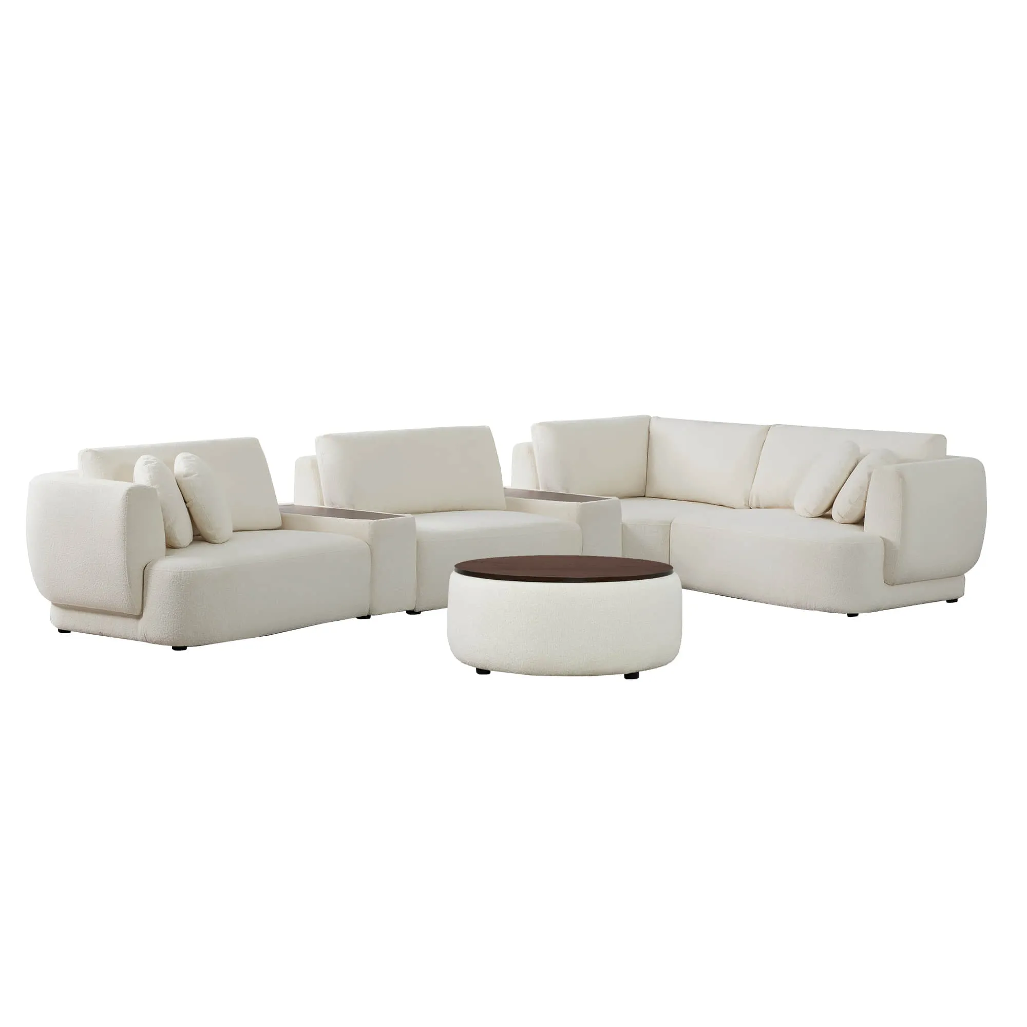 Grace 4-Seat Modular Curved Sofa