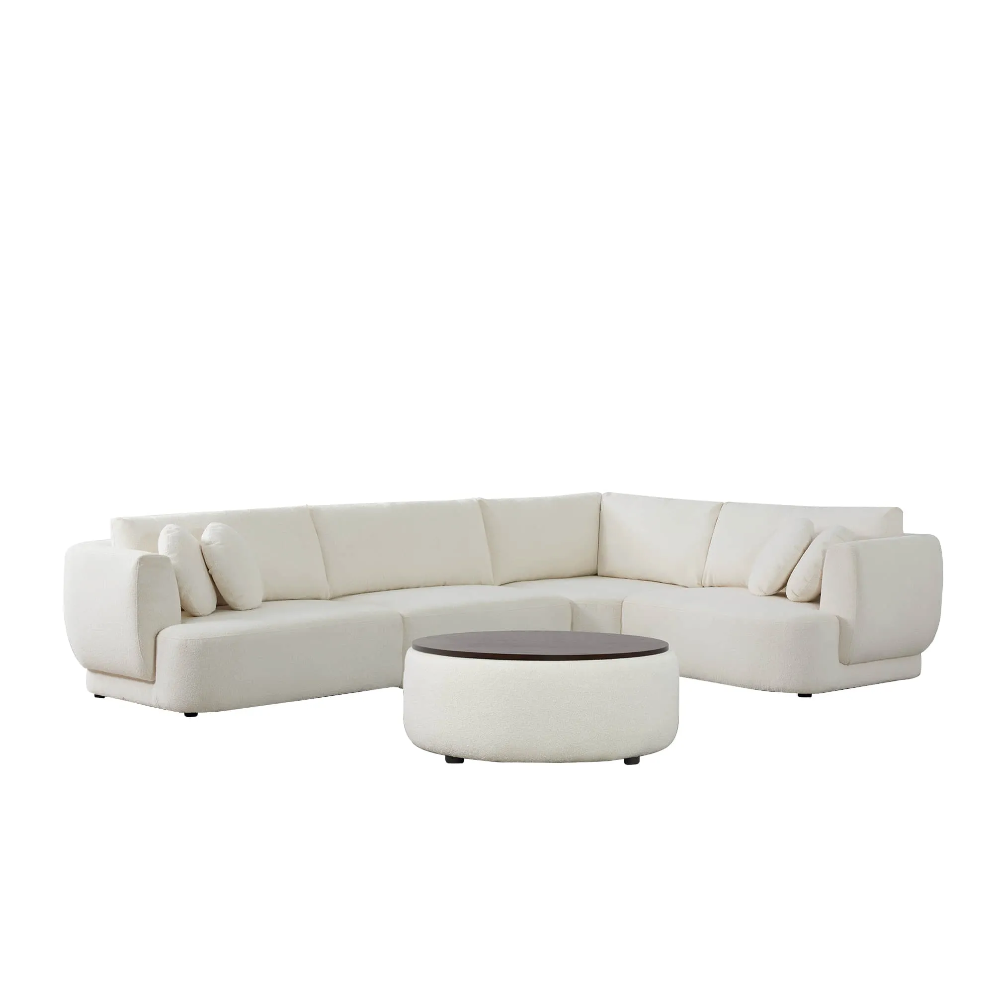 Grace 4-Seat Modular Curved Sofa