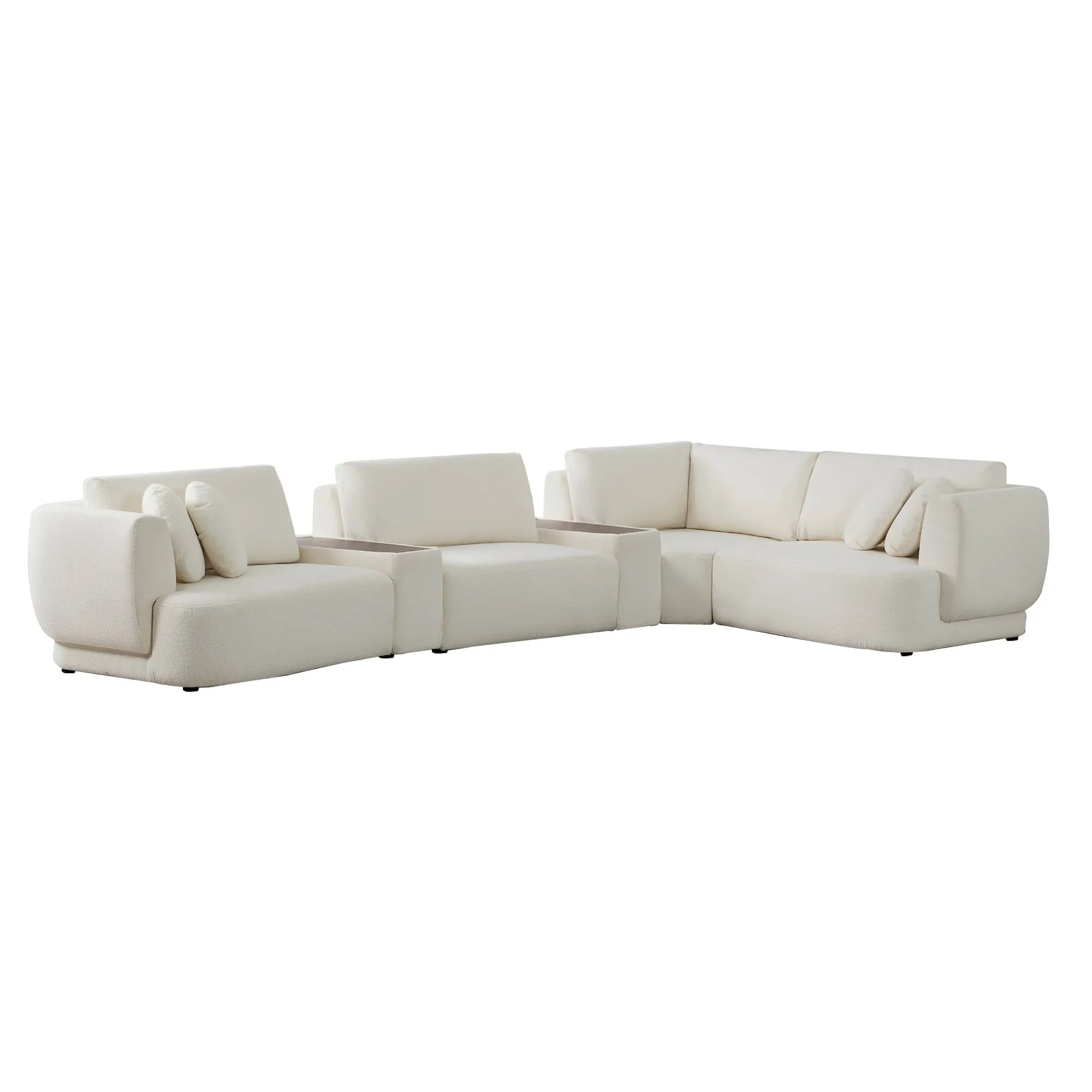 Grace 4-Seat Modular Curved Sofa