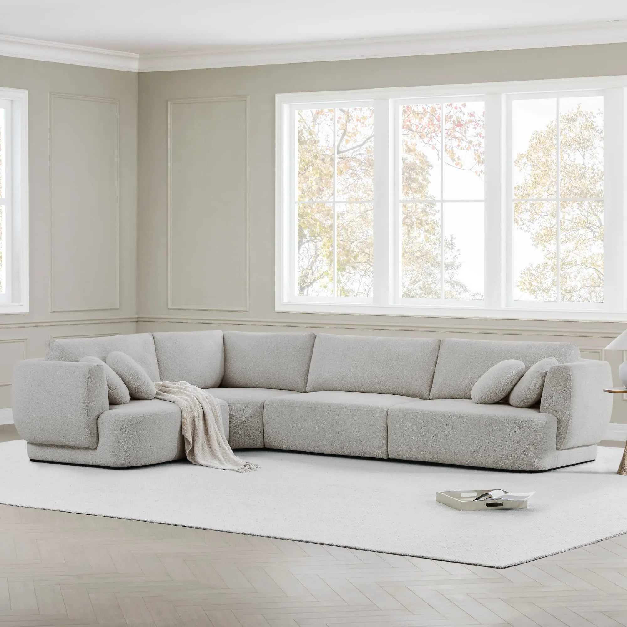 Grace 4-Seat Modular Curved Sofa