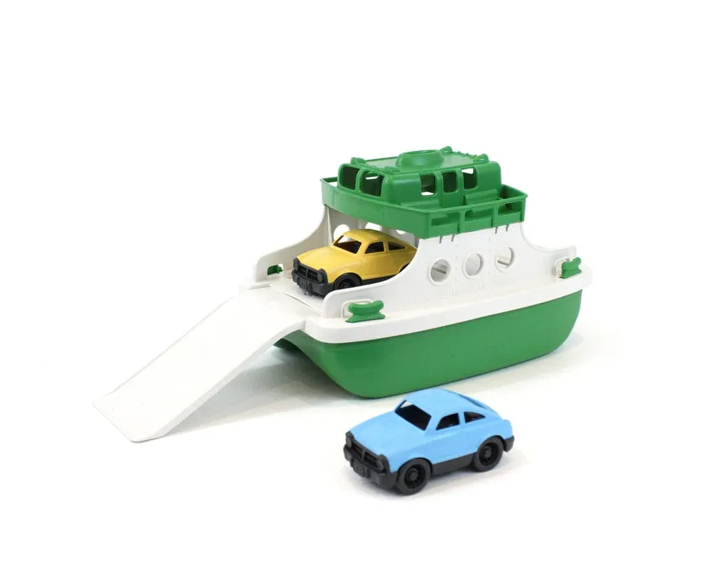 Green Ferry Boat with Mini Cars