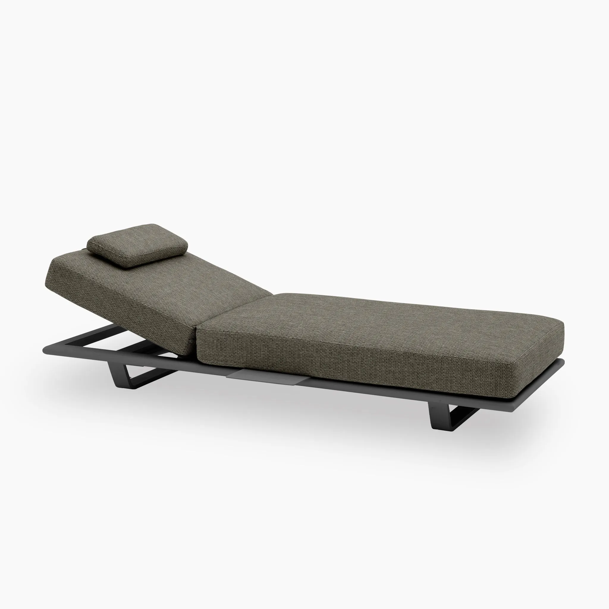 Hatia Single Sun Lounger with Side Table in Charcoal