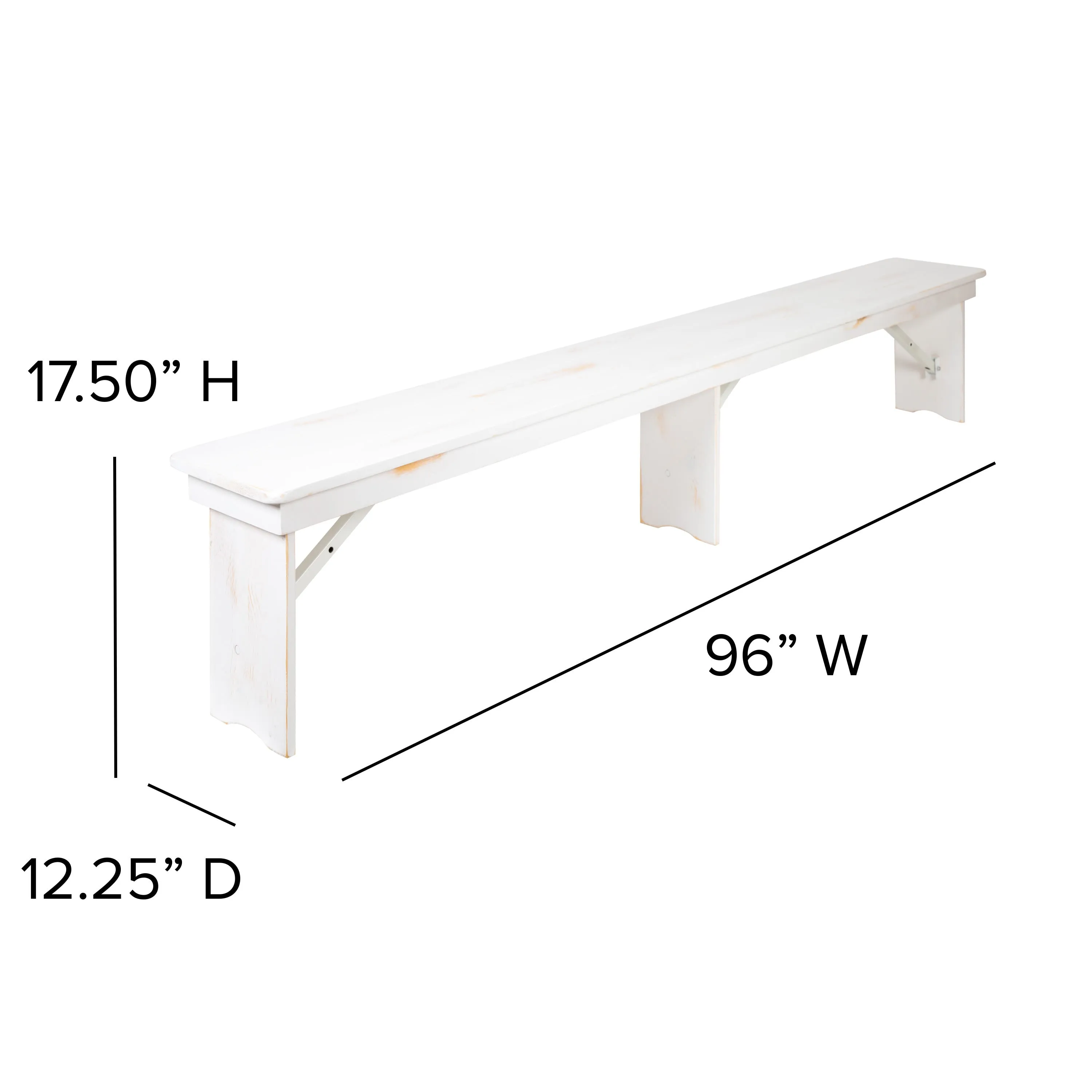 HERCULES Series 8' x 40'' Folding Farm Table and Four Bench Set