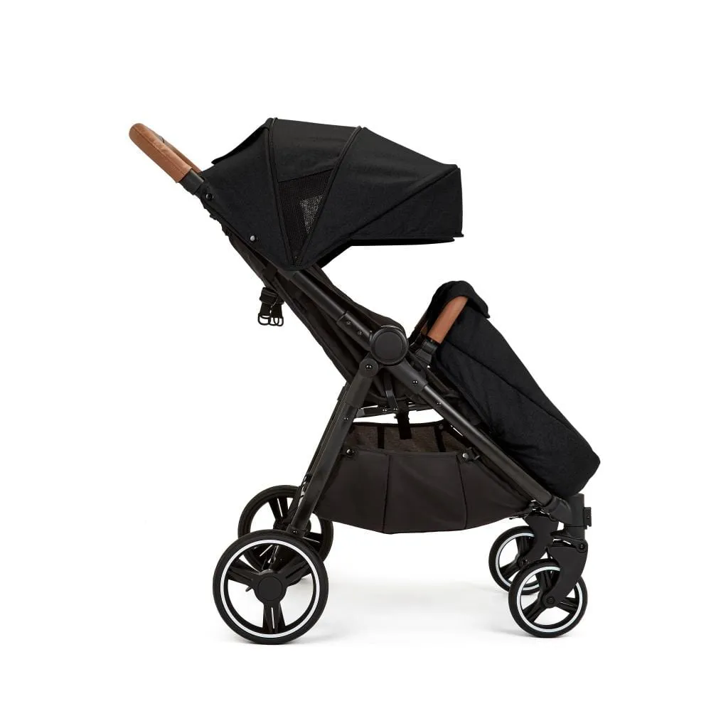 Ickle Bubba Venus Max Double Stroller Black / Black / Tan