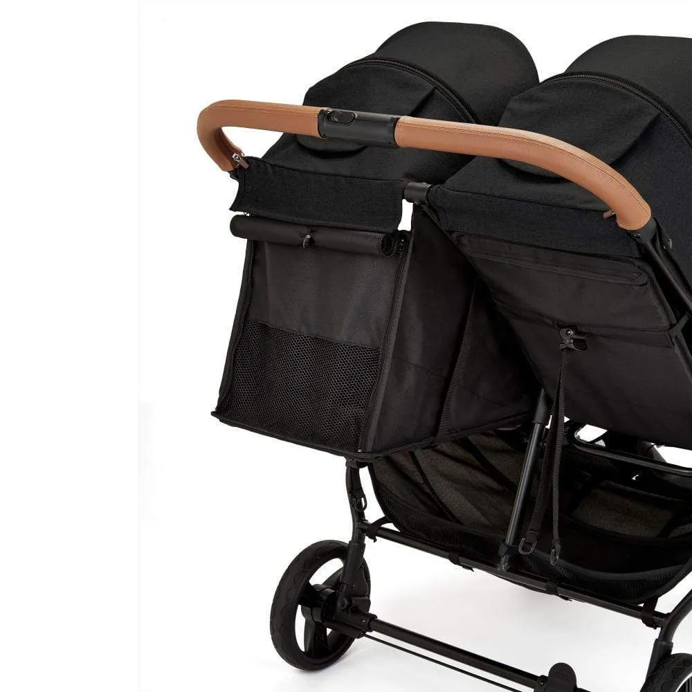 Ickle Bubba Venus Max Double Stroller Black / Black / Tan