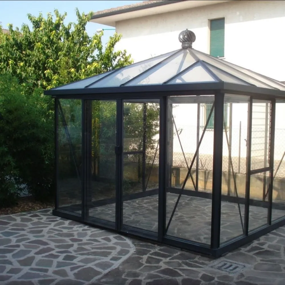 Janssens | Pyramid Glass Greenhouse Kit With 4mm Tempered Glass Glazing