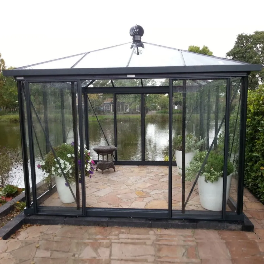 Janssens | Pyramid Glass Greenhouse Kit With 4mm Tempered Glass Glazing