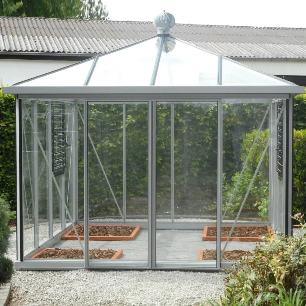 Janssens | Pyramid Glass Greenhouse Kit With 4mm Tempered Glass Glazing