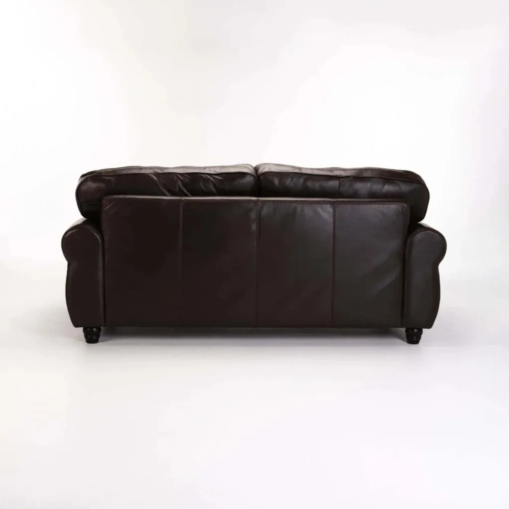 KINGSLEY GENUINE LEATHER 3 SEATER COUCH