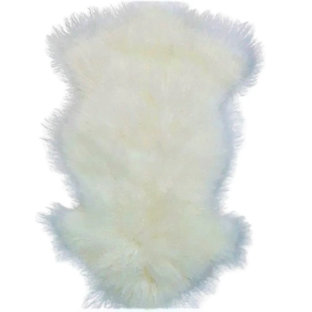 Kinsley Tibetan Lamb Hide in Ivory - Single