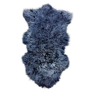 Kinsley Tibetan Lamb Hide in Petrol Blue - Single