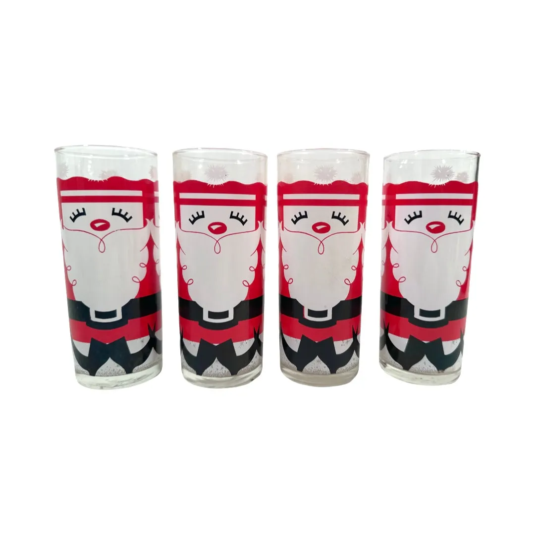 Libbey Vintage Santa Glasses (Set of 4)