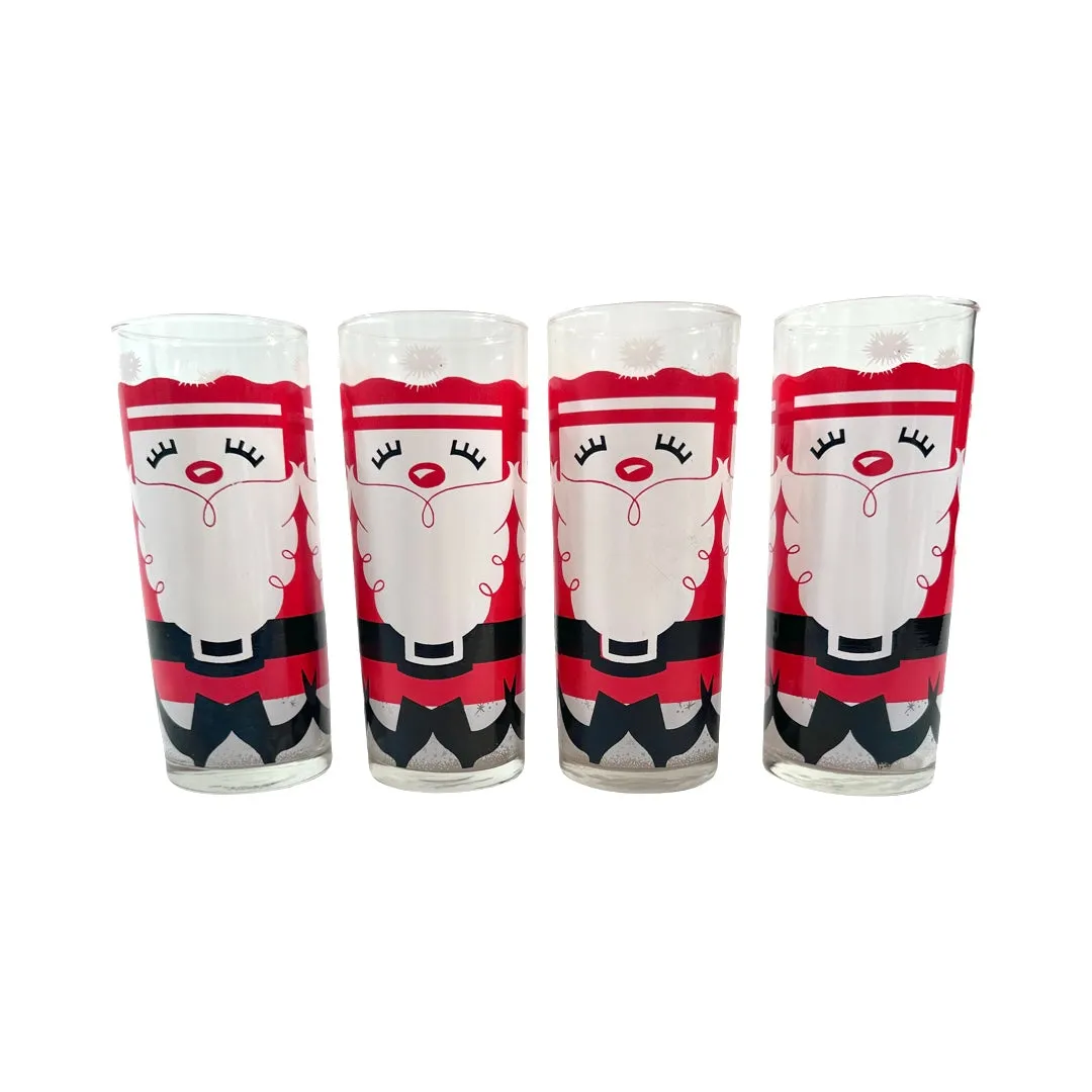 Libbey Vintage Santa Glasses (Set of 4)