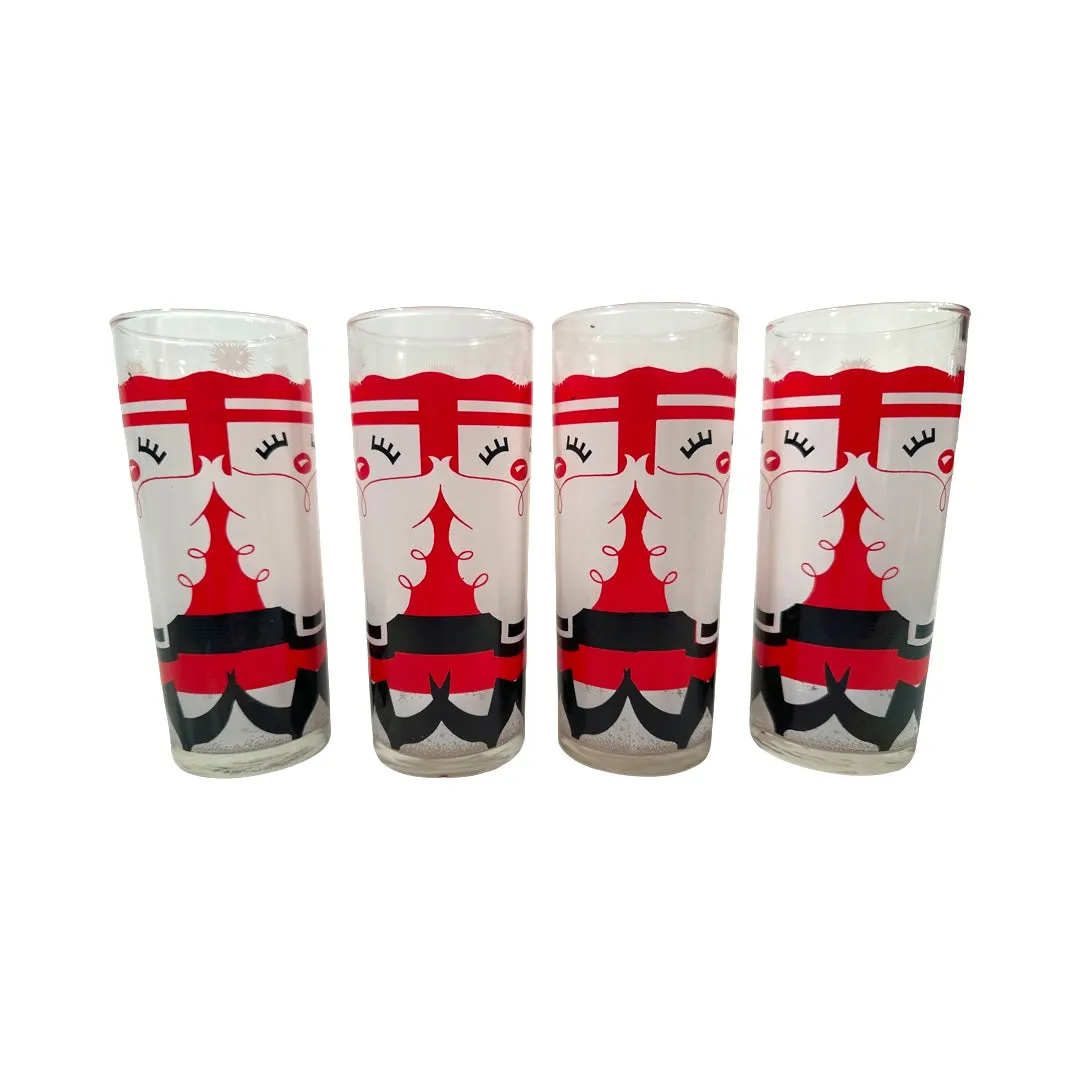 Libbey Vintage Santa Glasses (Set of 4)