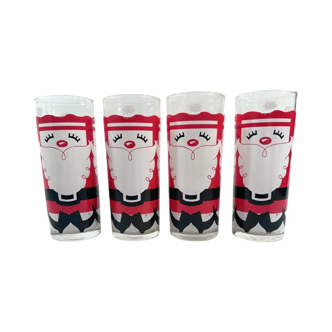 Libbey Vintage Santa Glasses (Set of 4)