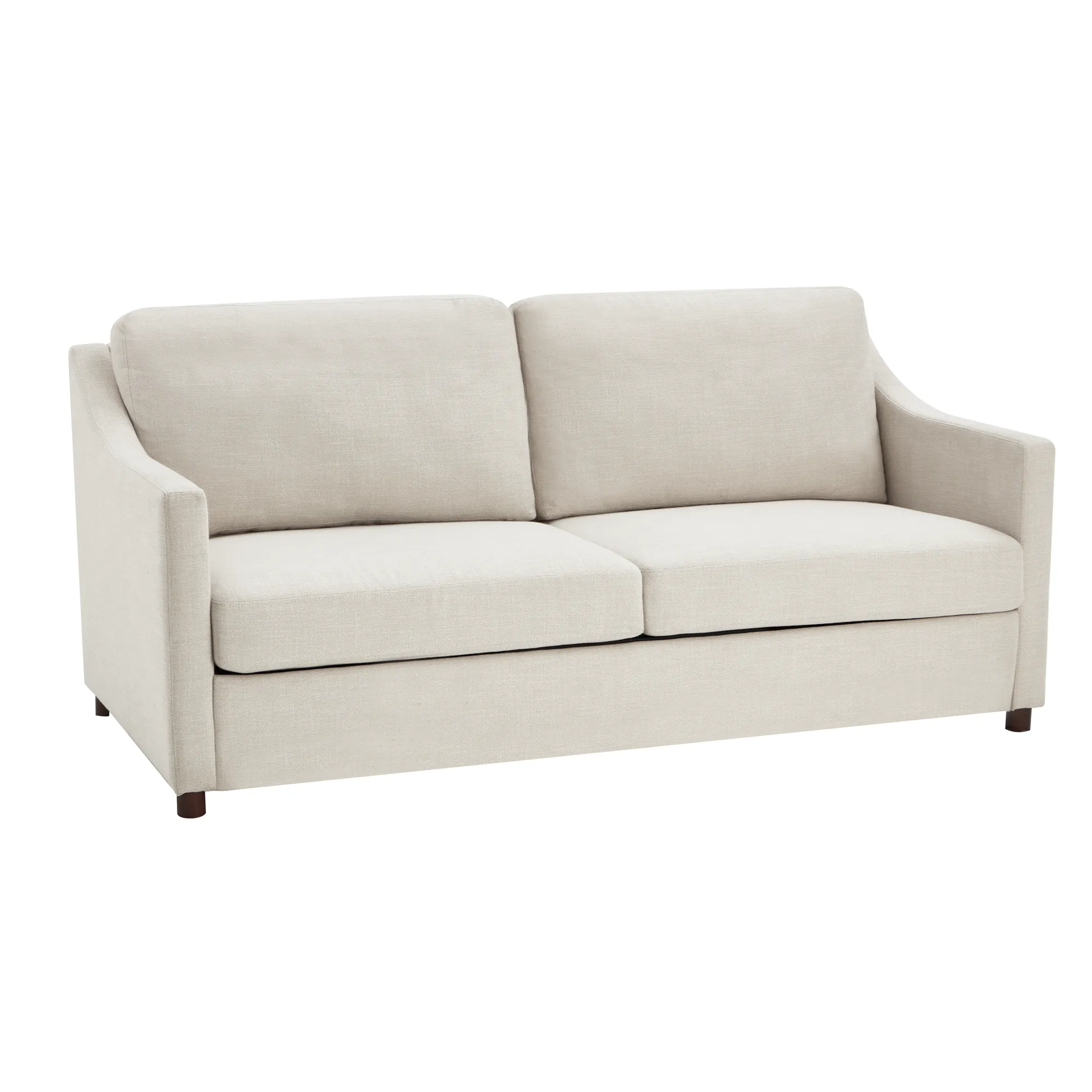 Loveseat Sofa, Upholstered Couch with Removable Cover for Living Room, Beige