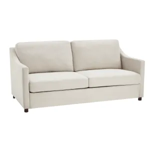 Loveseat Sofa, Upholstered Couch with Removable Cover for Living Room, Beige