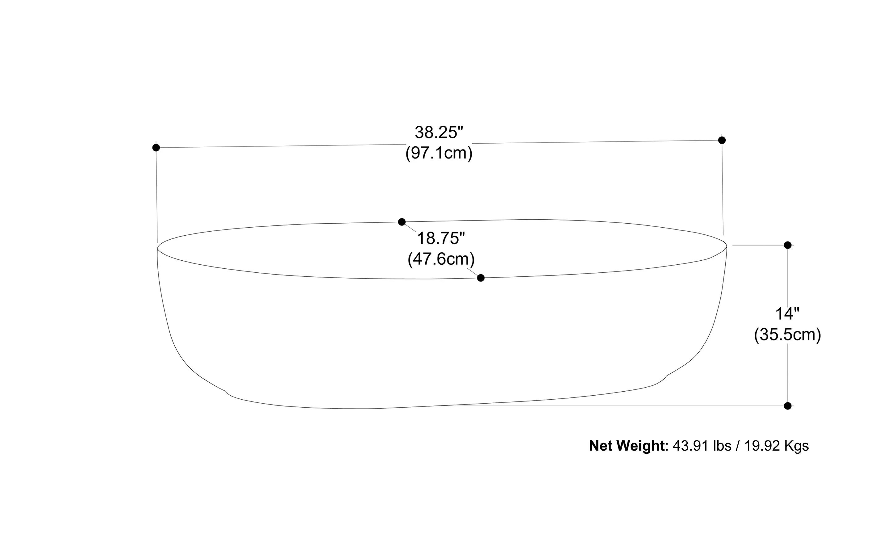 Marner Cast Aluminum Coffee Table