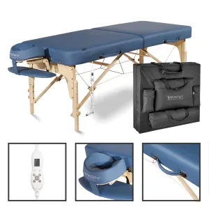 Master Massage 70cm Phoenix Portable Massage Table Package with Therma-Top - Adjustable Heating System! (Royal Blue Color)