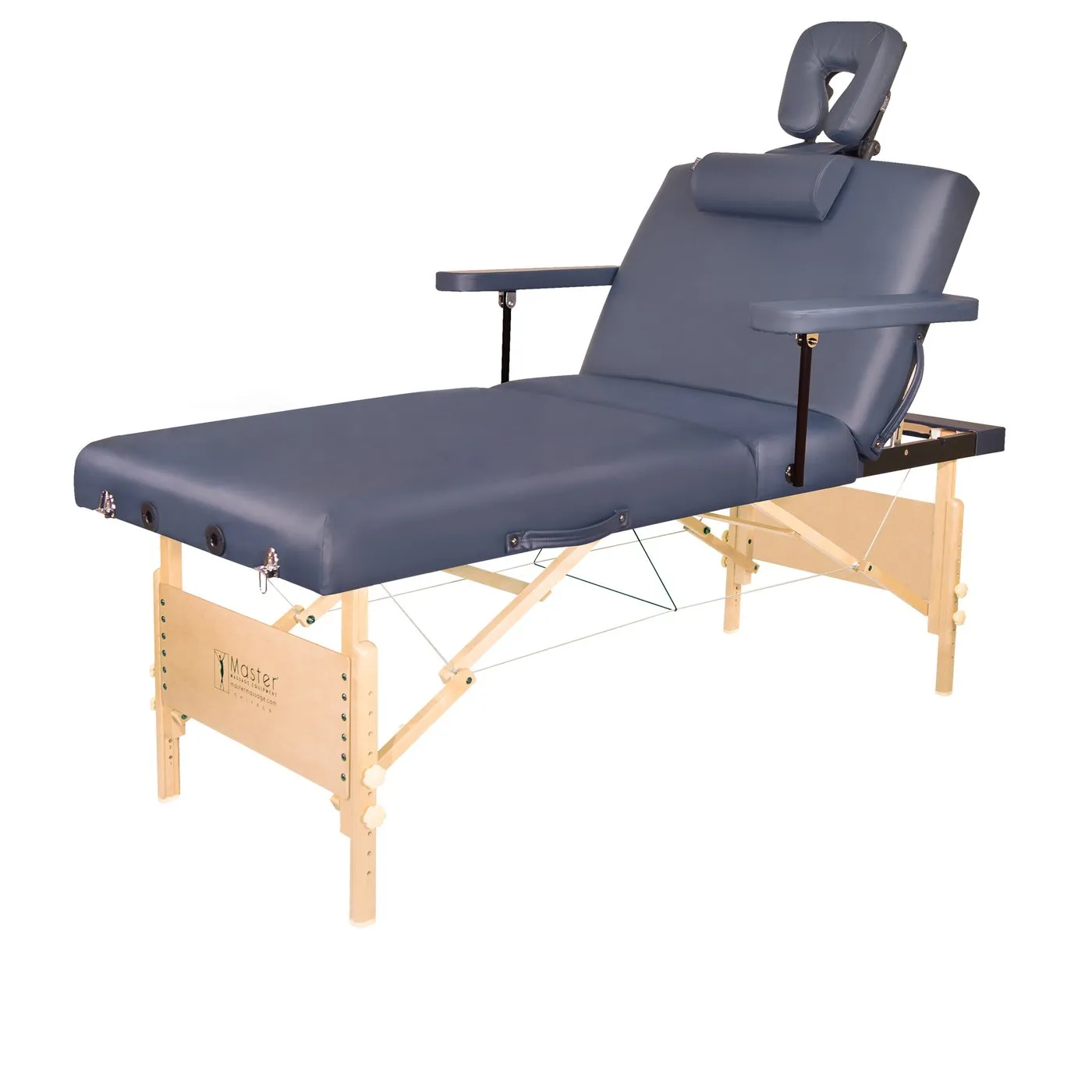 Master Massage 76cm CORONADO SALON Portable Massage Table Package with Lift Back Action & a Stout 7.6cm of Our High-density Multi-Layer Small Cell Foam! (Royal Blue Colour)