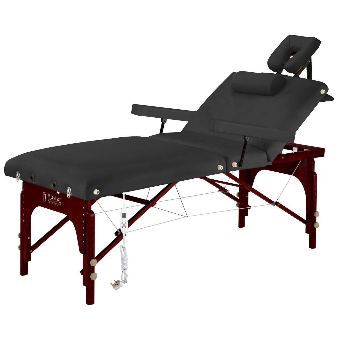 Master Massage 76cm Montclair Salon Therma-Top- Ultimate Massage Table and Package, Has All the Bells & Whistles! (Black Color, UK plug)