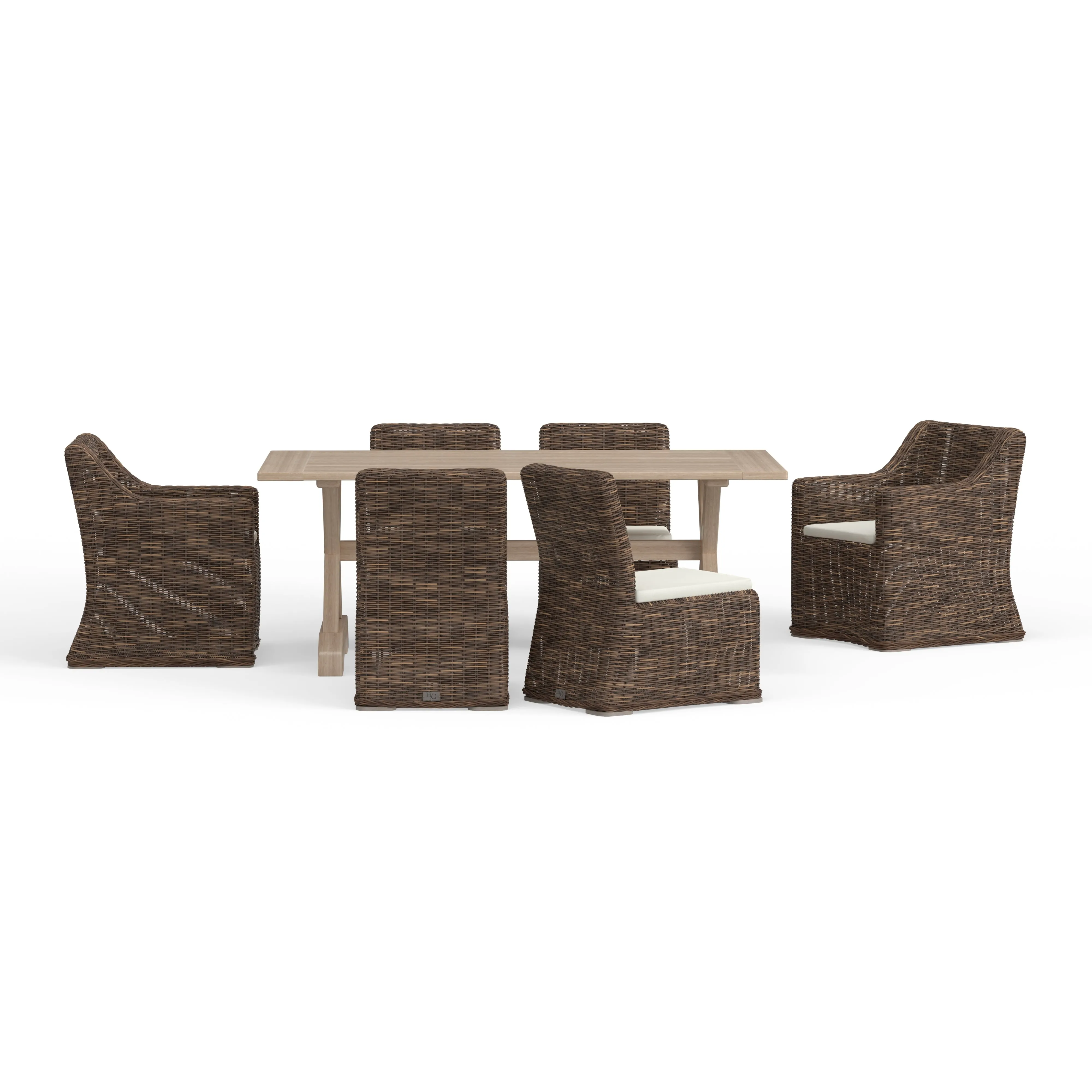 Newport 7-Piece Trestle Dining Set