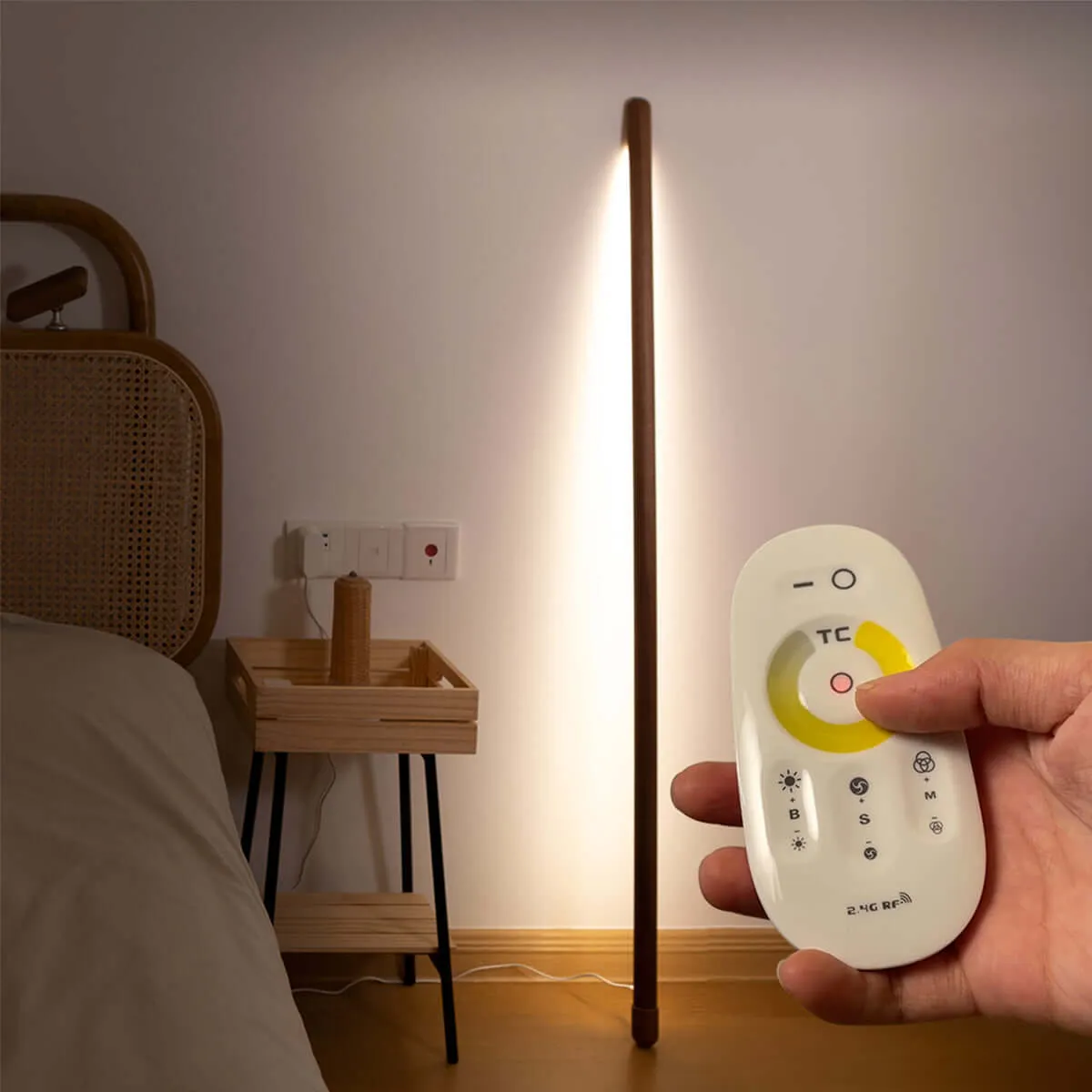 Nordic Freestanding Wood Floor Lamp