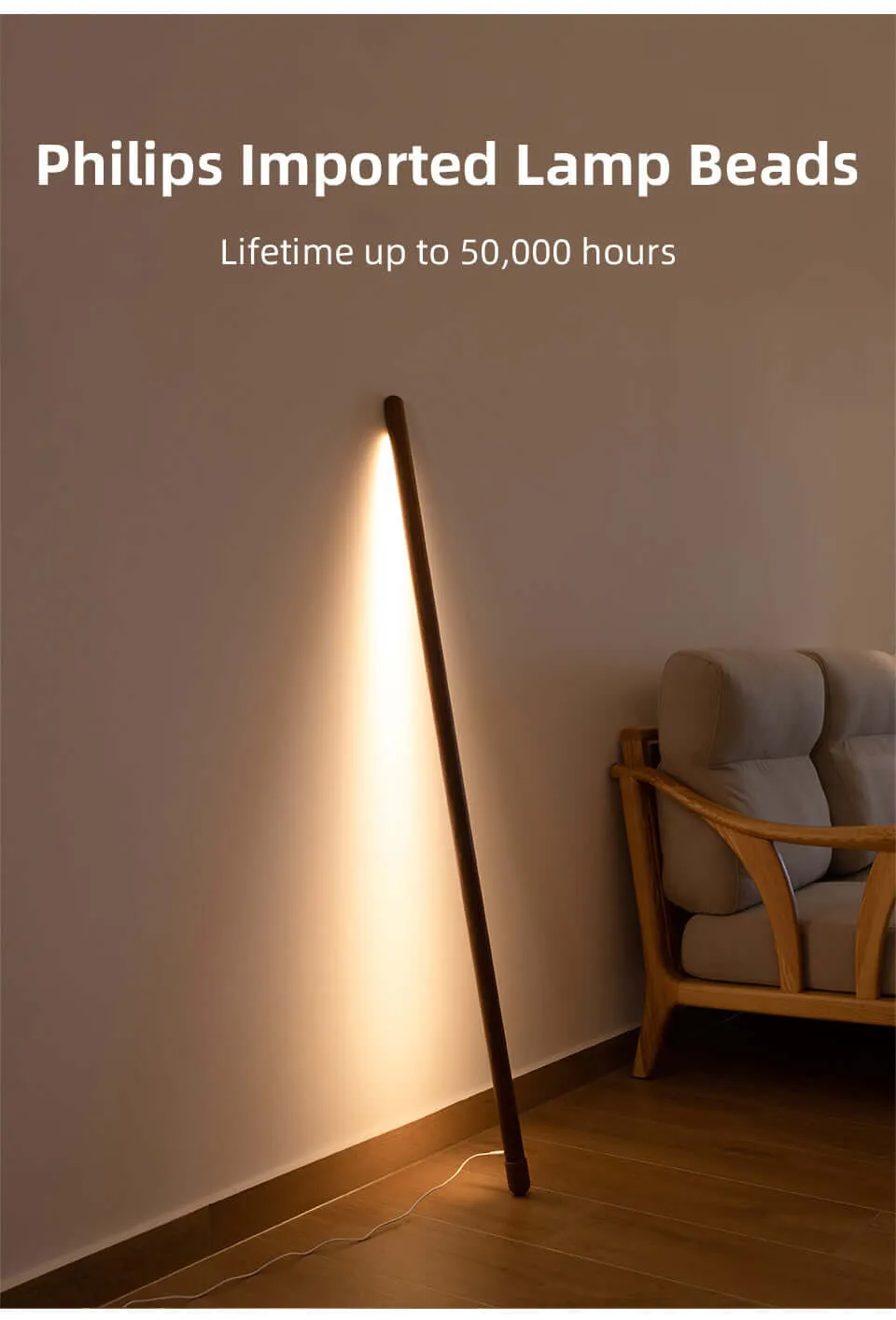 Nordic Freestanding Wood Floor Lamp