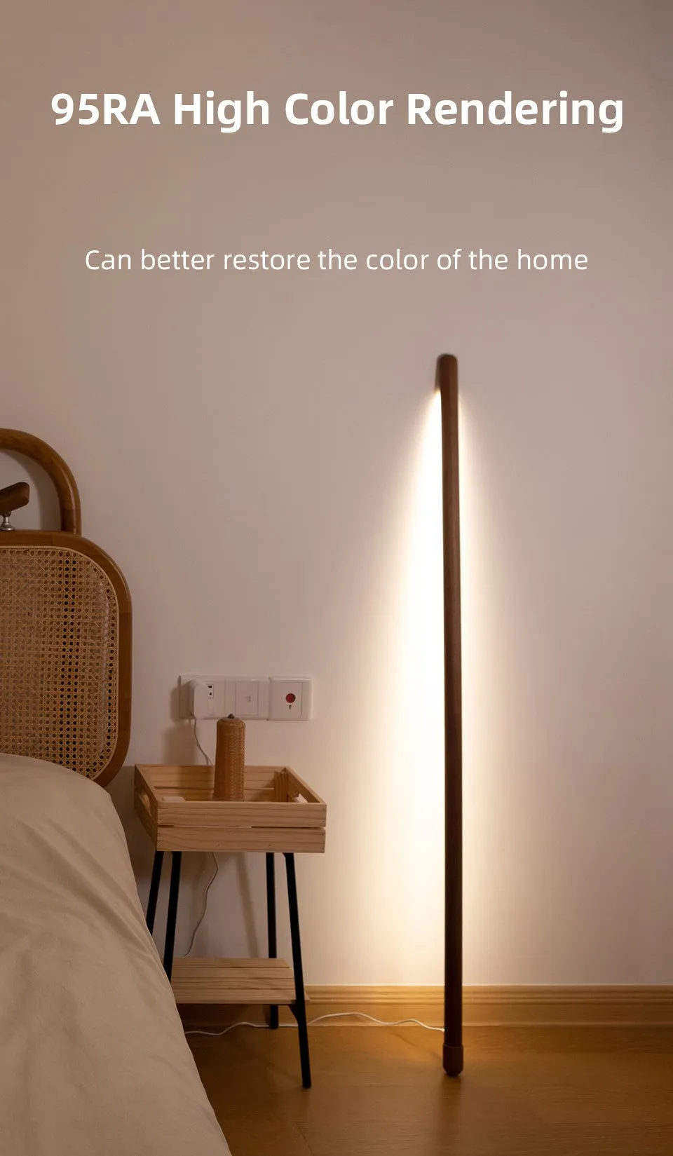 Nordic Freestanding Wood Floor Lamp