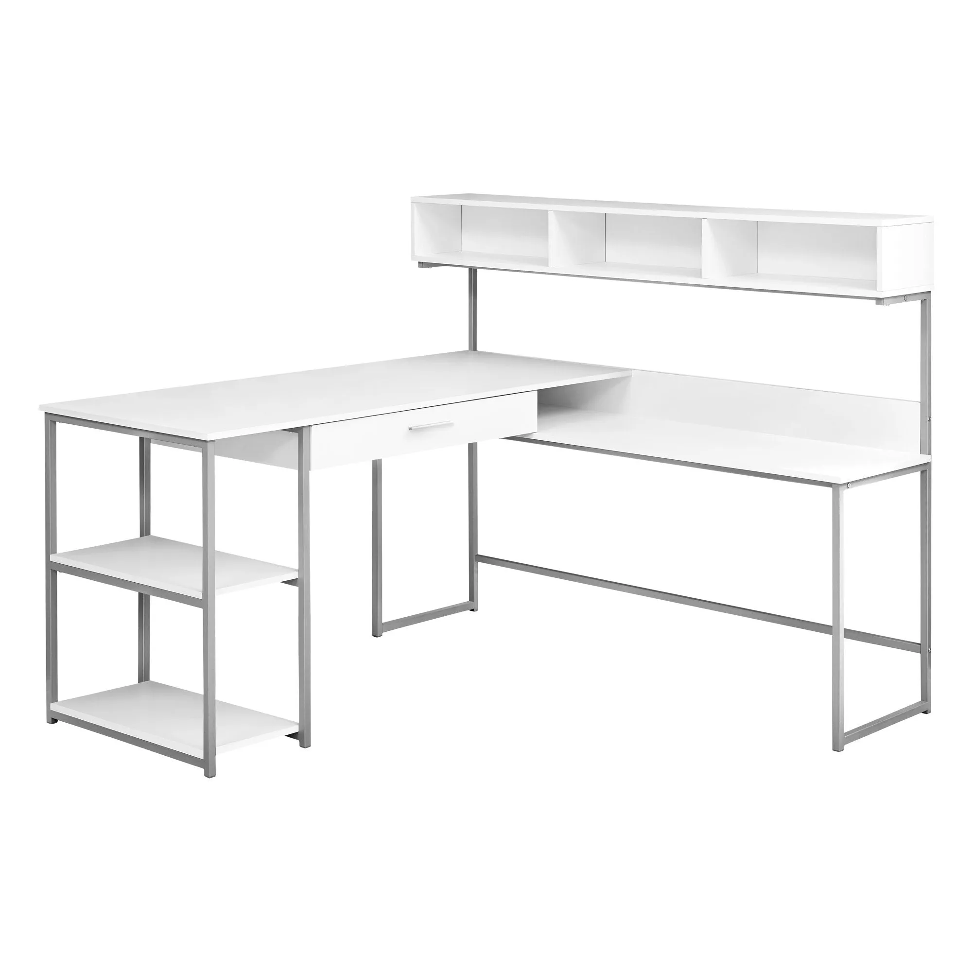 OFFICE SERIES - WHITE / SILVER METAL CORNER