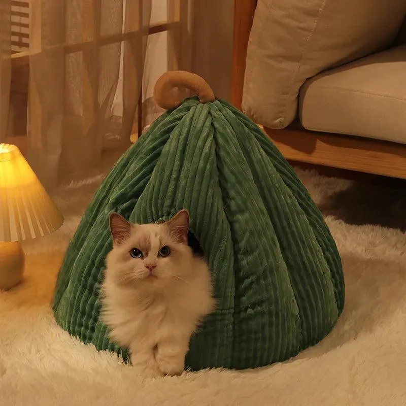 Pumpkin Palace Cat Cave Bed