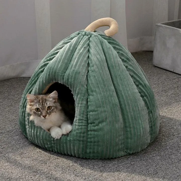 Pumpkin Palace Cat Cave Bed