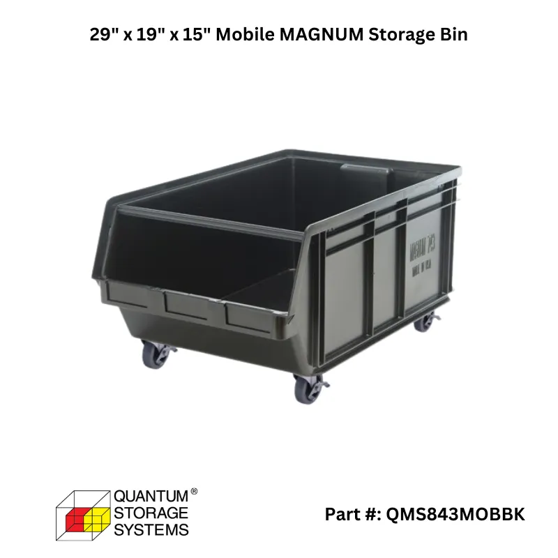 Quantum Storage QMS843MOB 29" x 19" x 15" Mobile MAGNUM Storage Bins