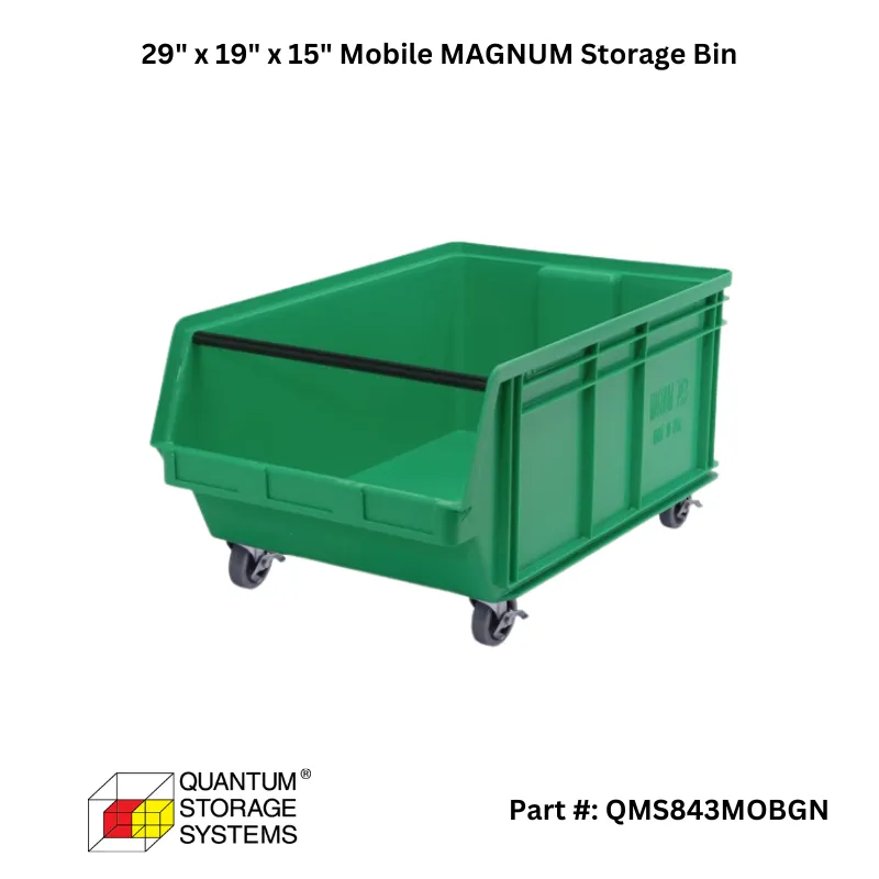 Quantum Storage QMS843MOB 29" x 19" x 15" Mobile MAGNUM Storage Bins