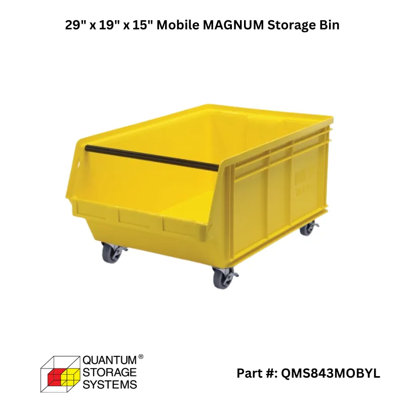 Quantum Storage QMS843MOB 29" x 19" x 15" Mobile MAGNUM Storage Bins