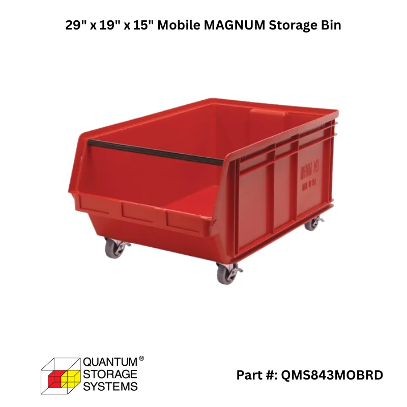 Quantum Storage QMS843MOB 29" x 19" x 15" Mobile MAGNUM Storage Bins