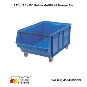 Quantum Storage QMS843MOB 29" x 19" x 15" Mobile MAGNUM Storage Bins