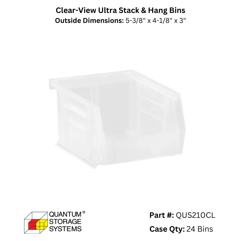 Quantum Storage Systems Clear View Ultra Stack & Hang Bins