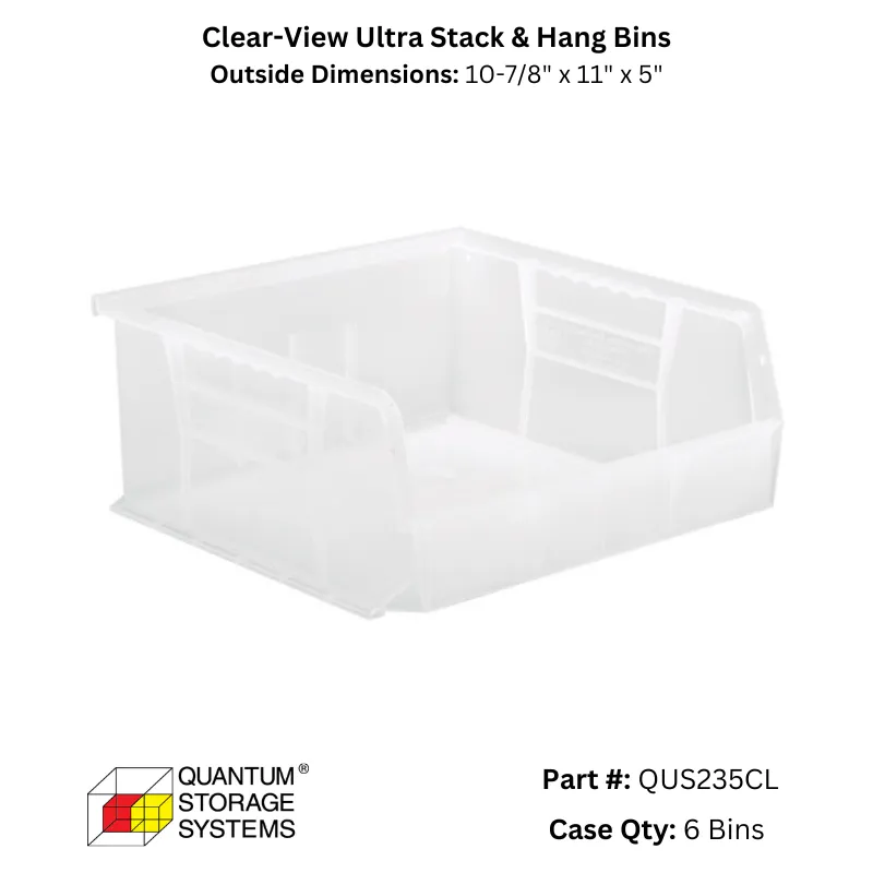 Quantum Storage Systems Clear View Ultra Stack & Hang Bins