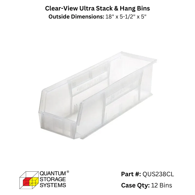 Quantum Storage Systems Clear View Ultra Stack & Hang Bins